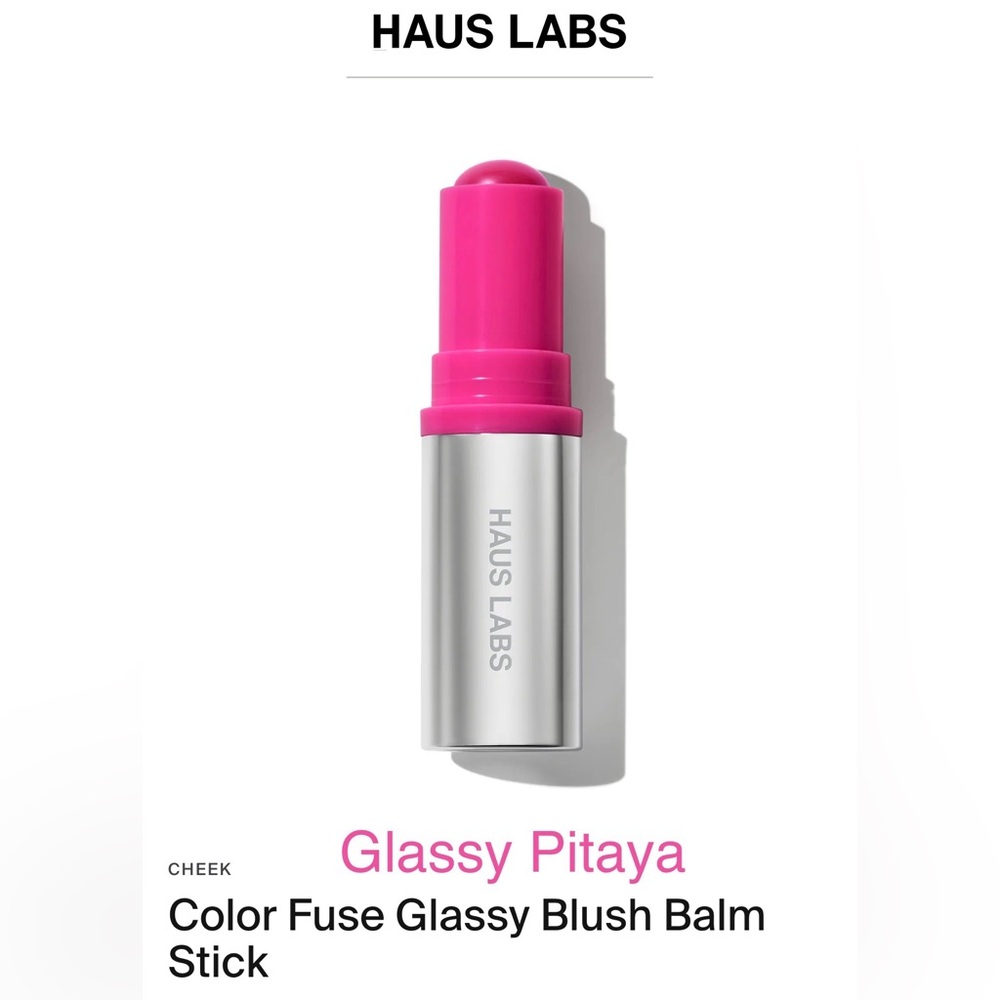 NWT Haus Labs By Lady Gaga Color Fuse Glassy Blush Balm in Glassy Pitaya, 0.18 O
